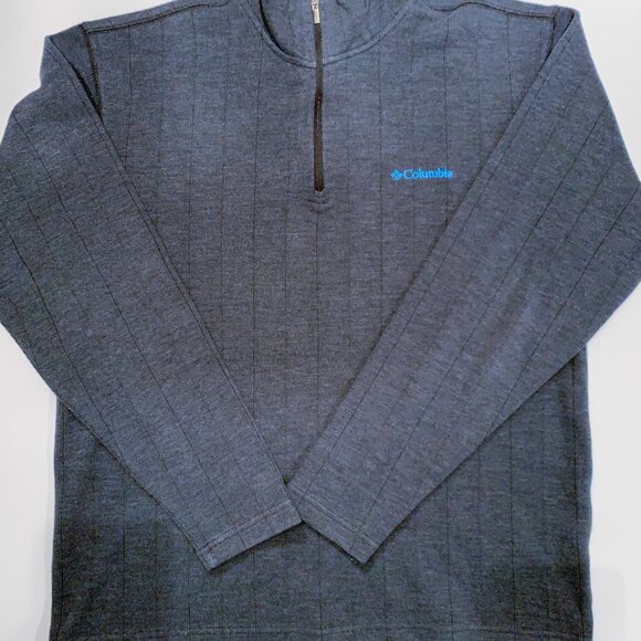 Columbia Men's Quarter zip Knit Sweater Medium Gray - Picture 3 of 10